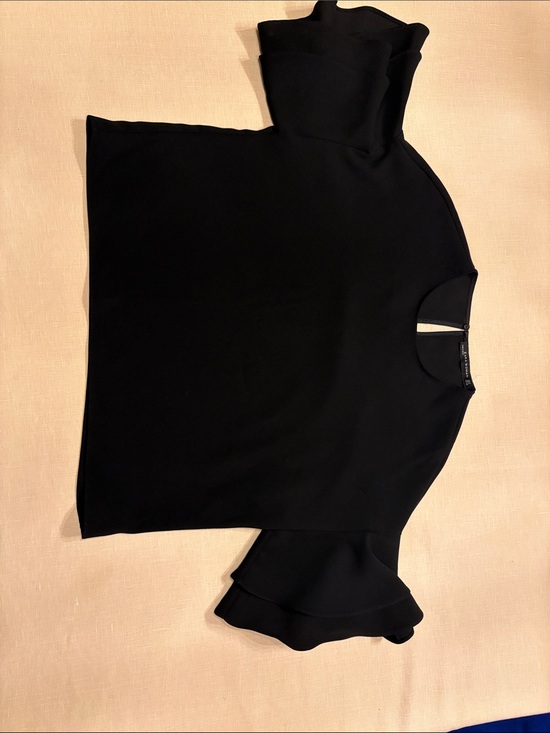 Zara Tops - Zara Black Ruffle Sleeve Women's Top